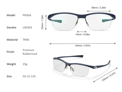 PRIMA - Polarised Gold Mirrored Prescription Sports Glasses